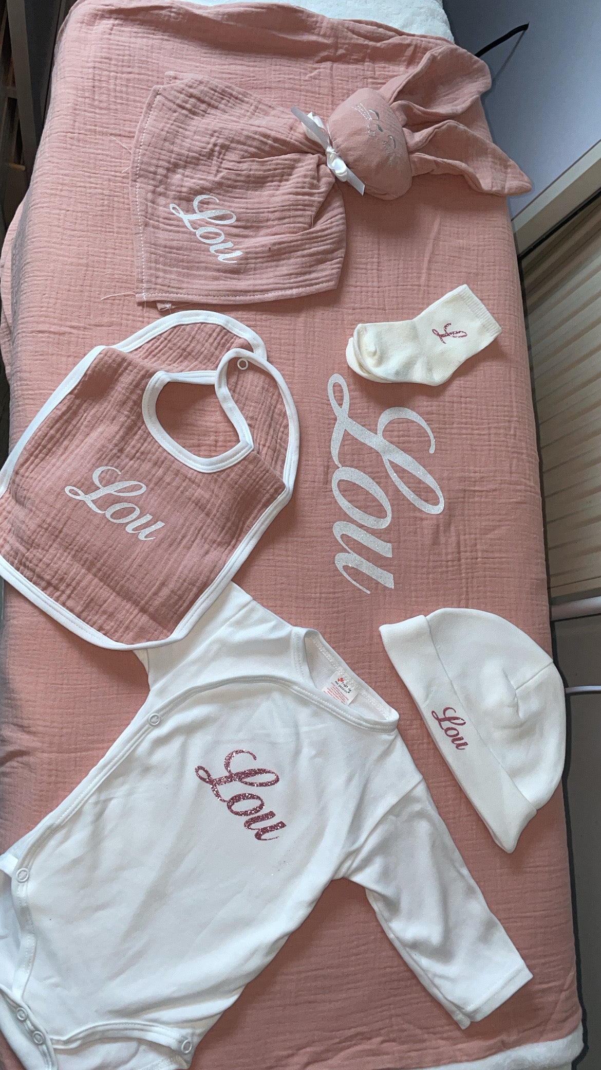 Coffret bébé en flocage