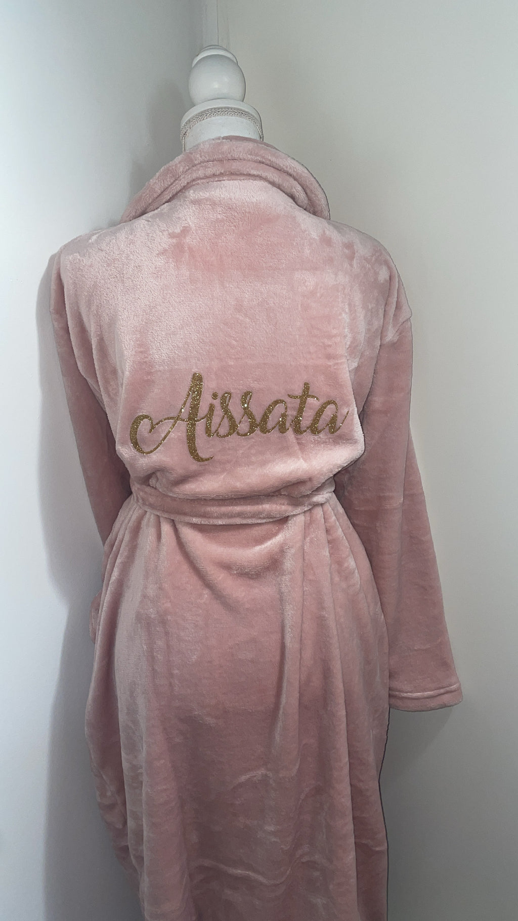 Peignoir polaire rose