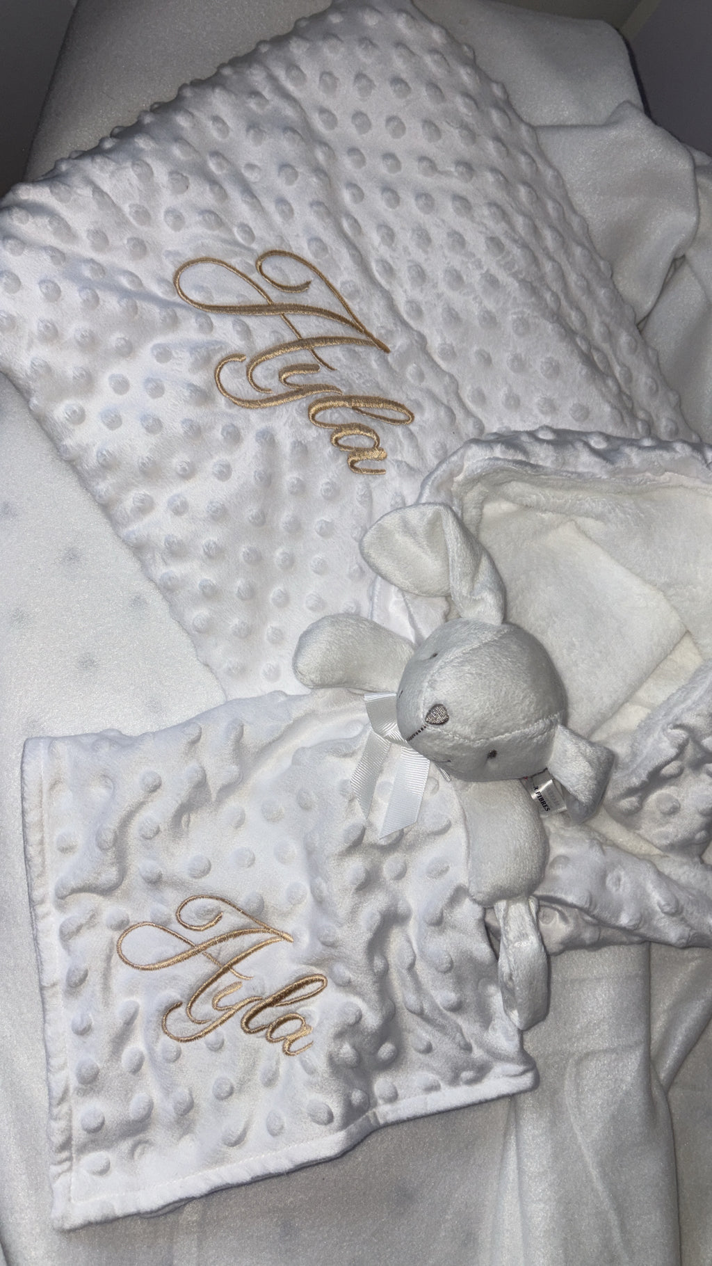 Couverture et doudou minky