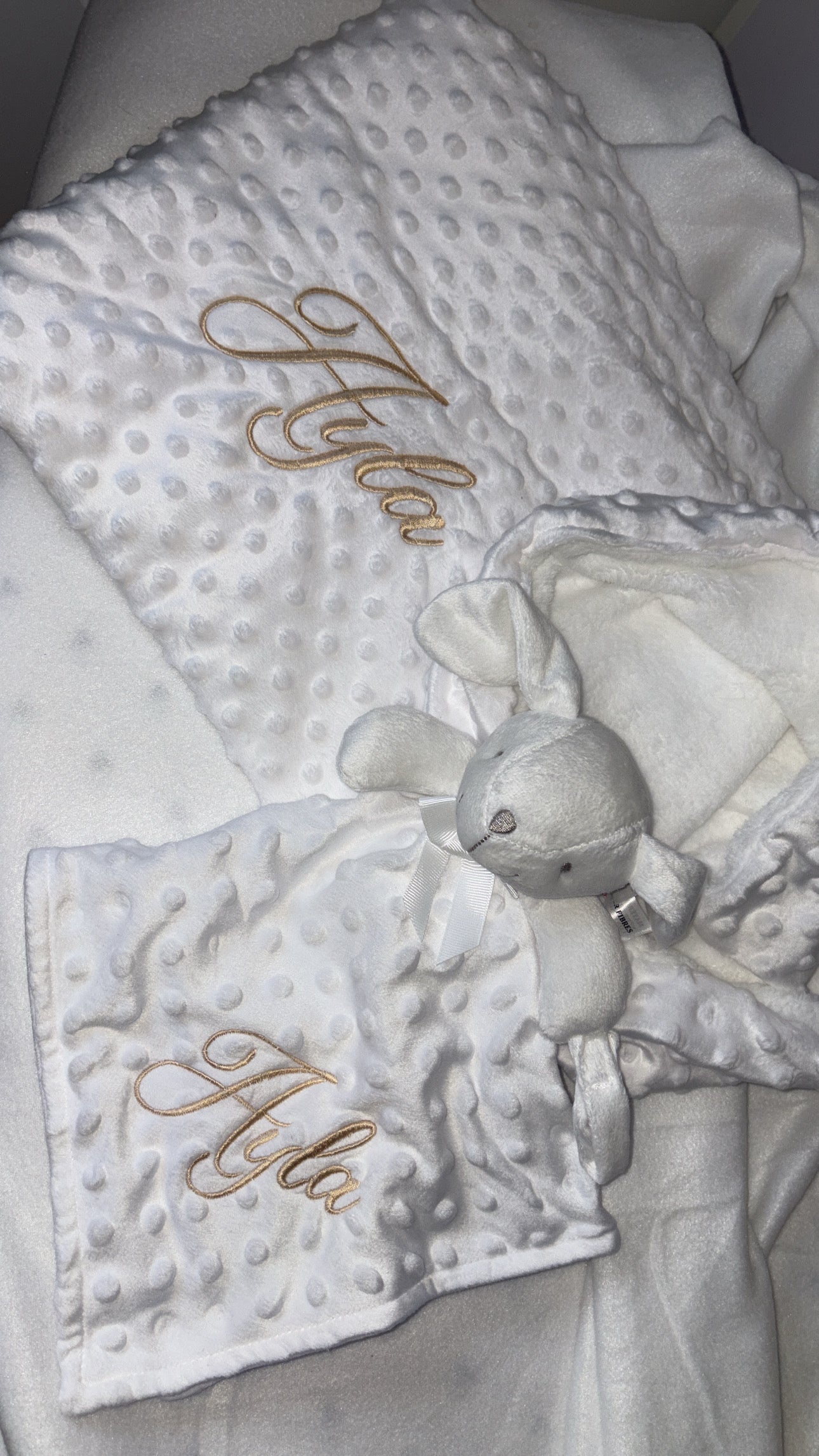 Couverture et doudou minky
