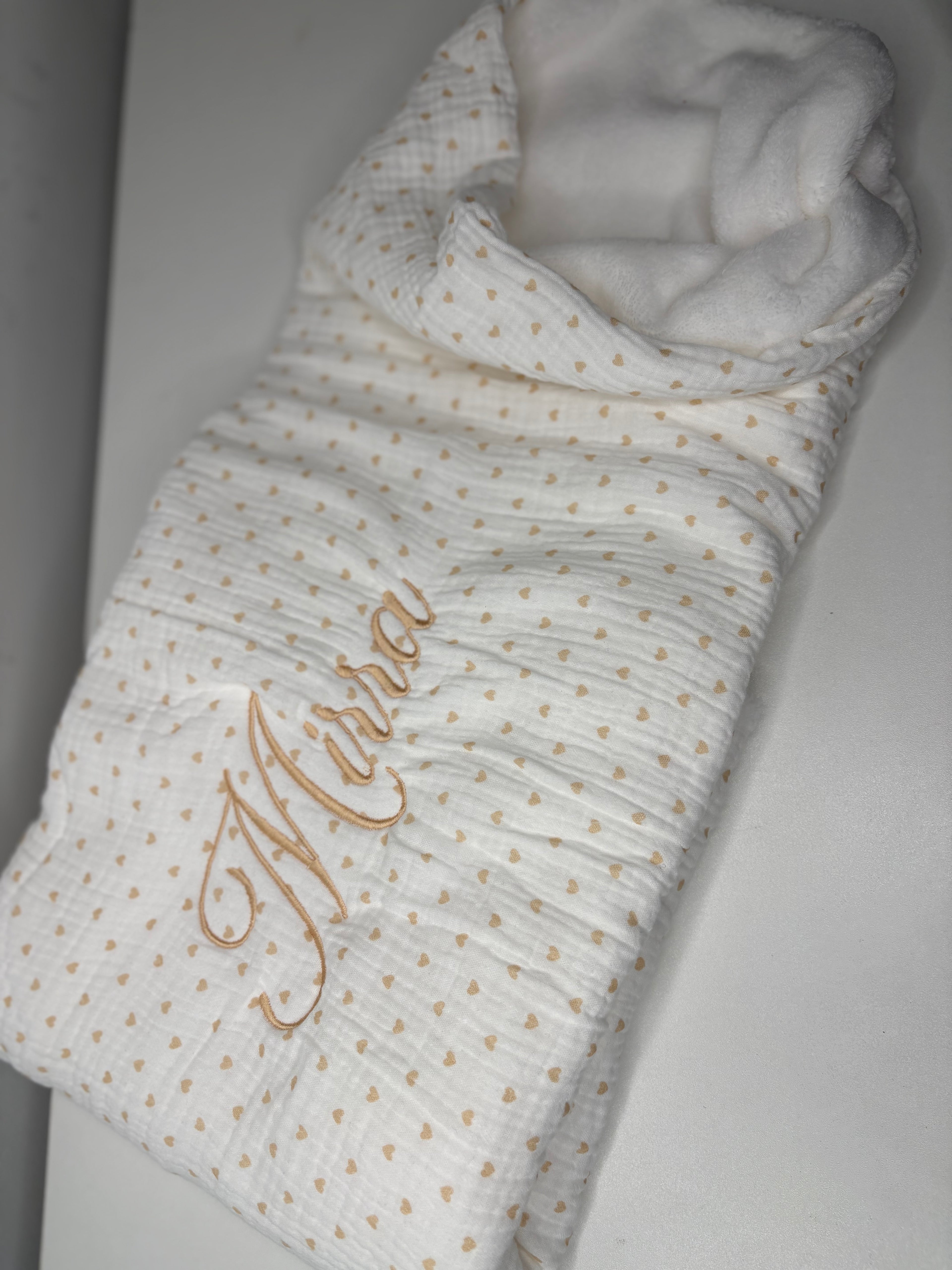 Couverture cœur doré