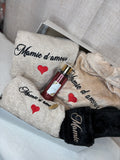Coffret serviette peignoir chausson brume