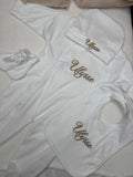 Pyjama 3 pieces avec bavoir