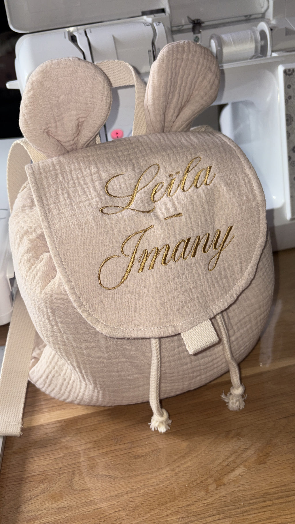 Sac à dos beige