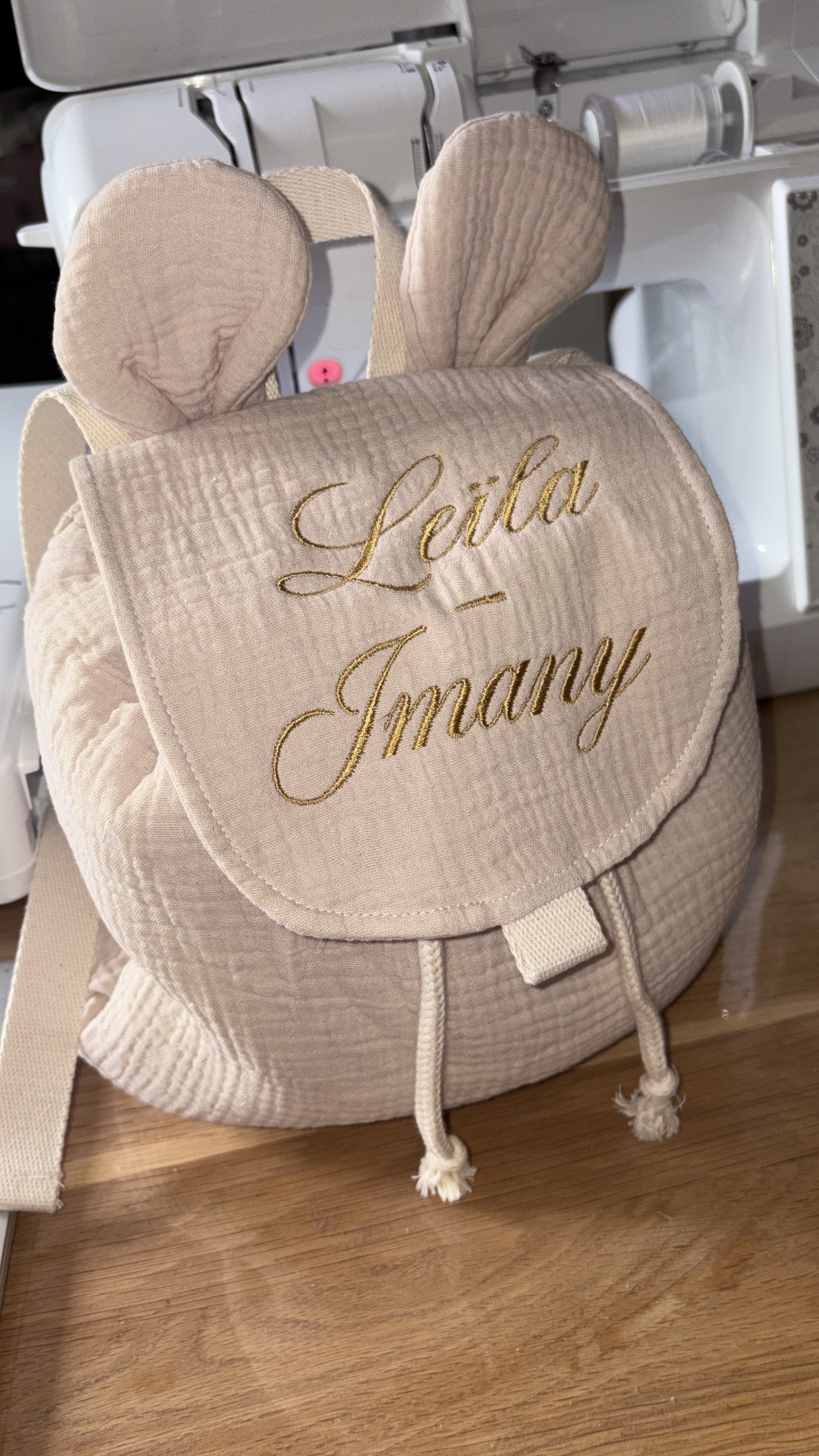Sac à dos beige
