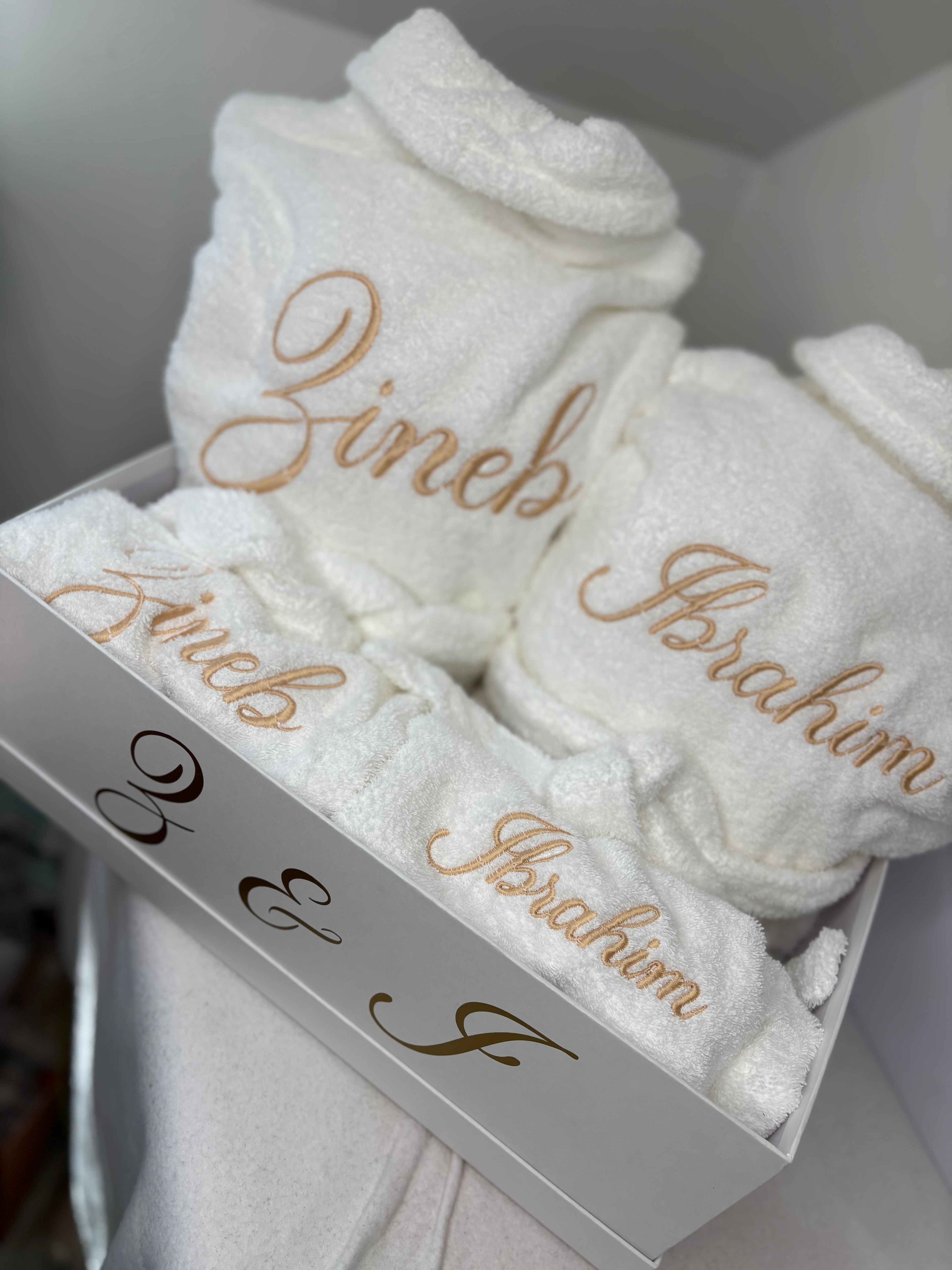 Coffret duo peignoir serviette
