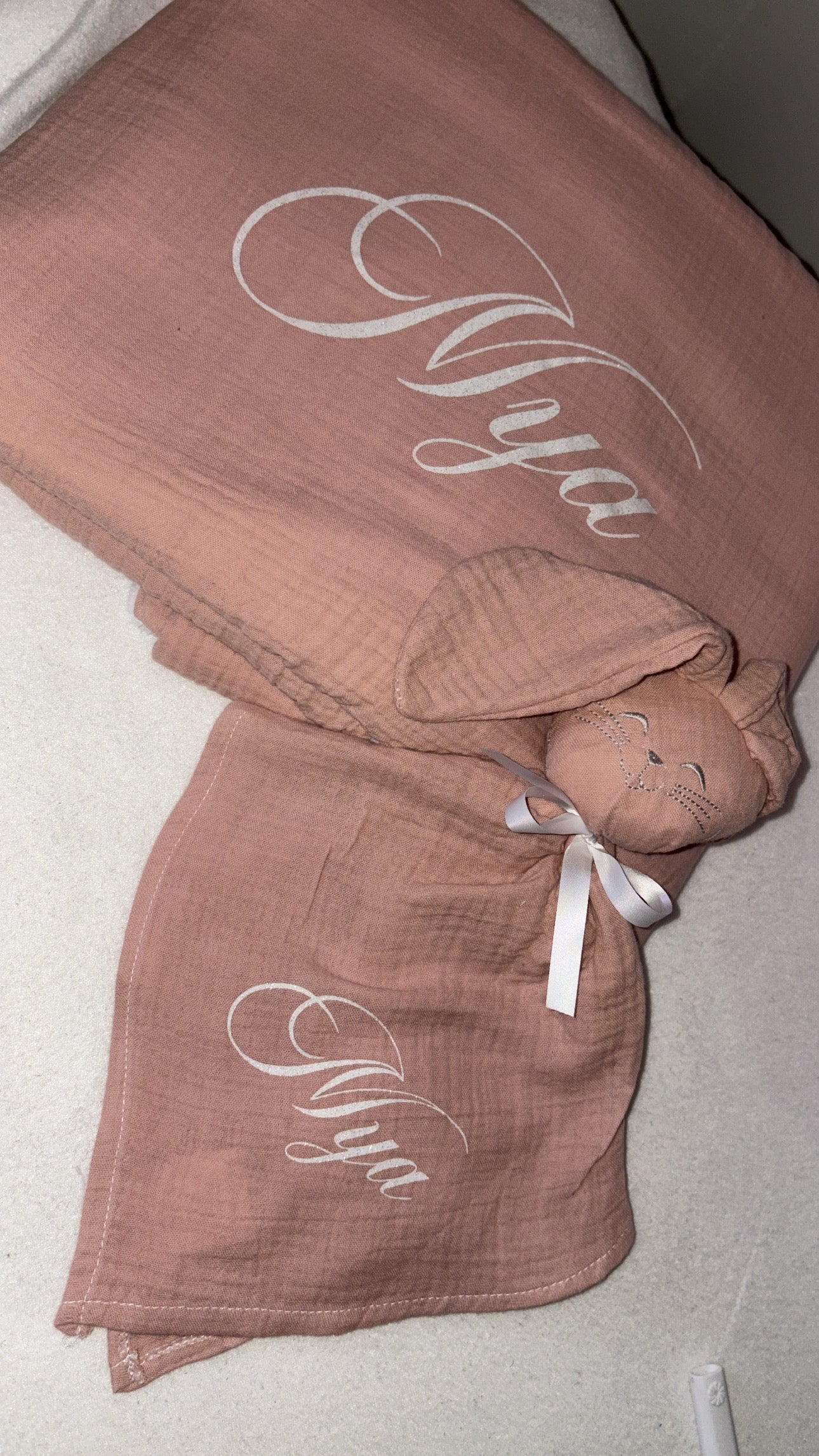 Couverture et doudou flocage