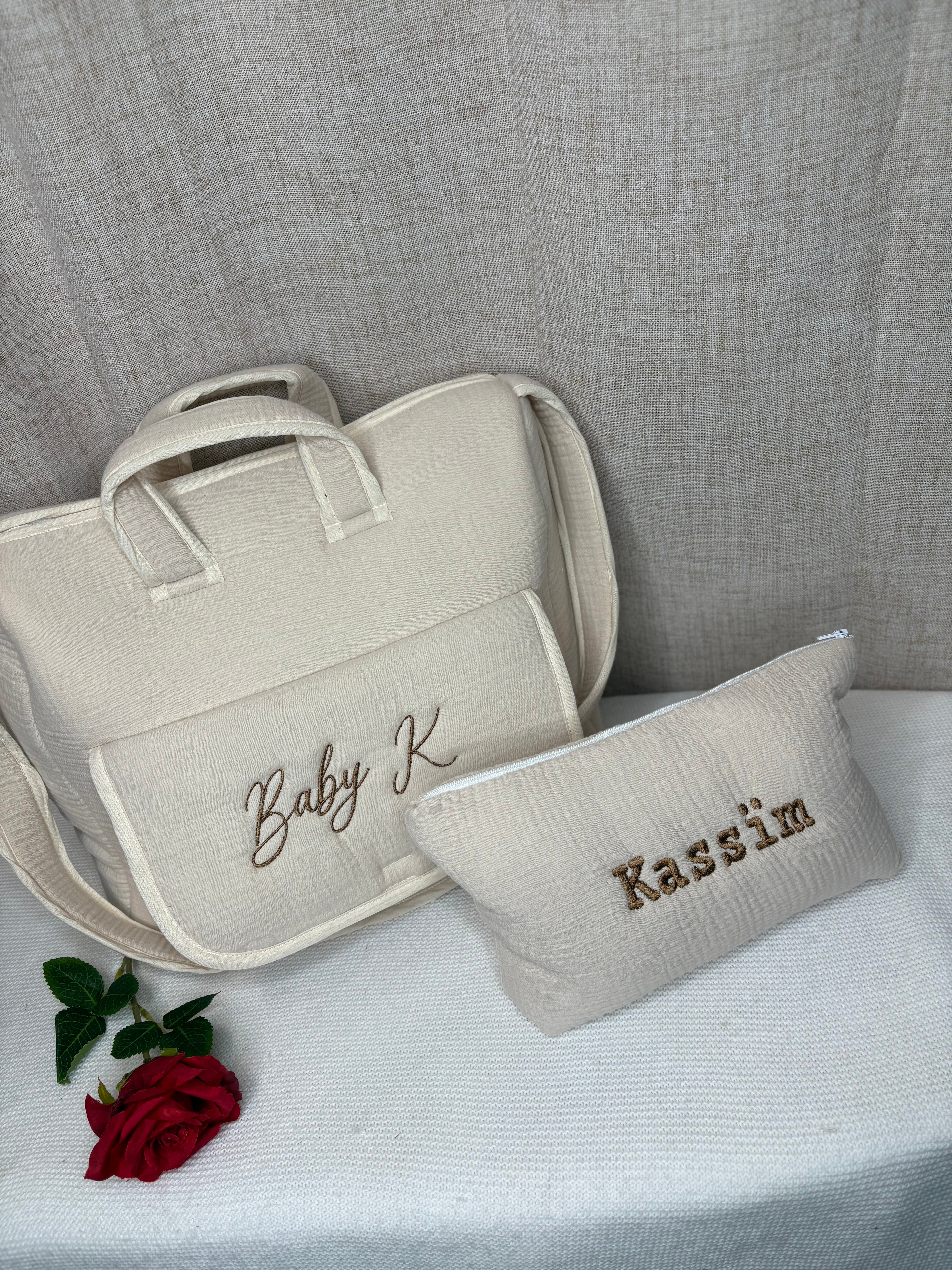 Sac à langer et trousse assorti