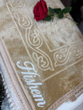 Tapis doré flocage