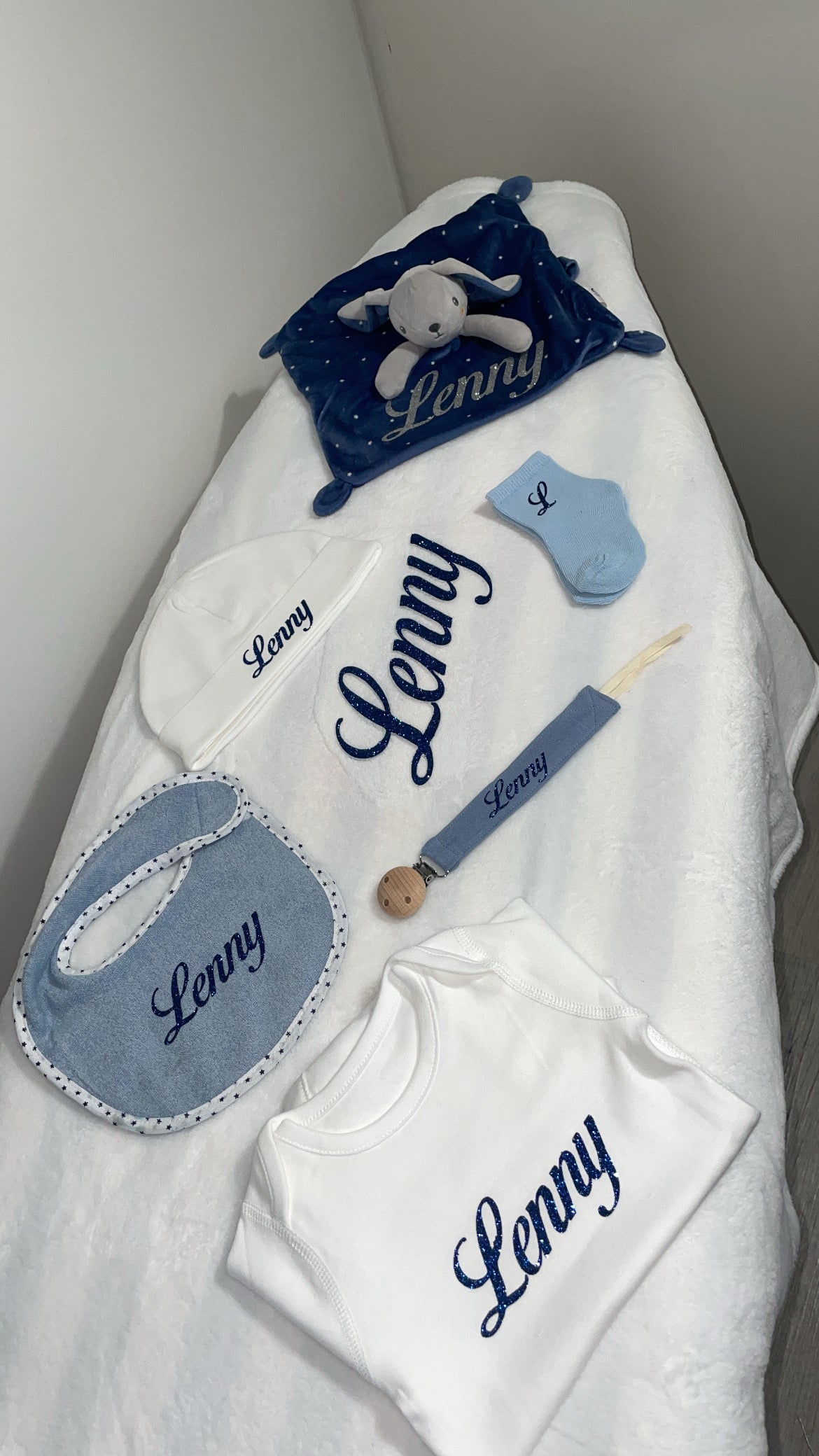 Coffret bébé en flocage