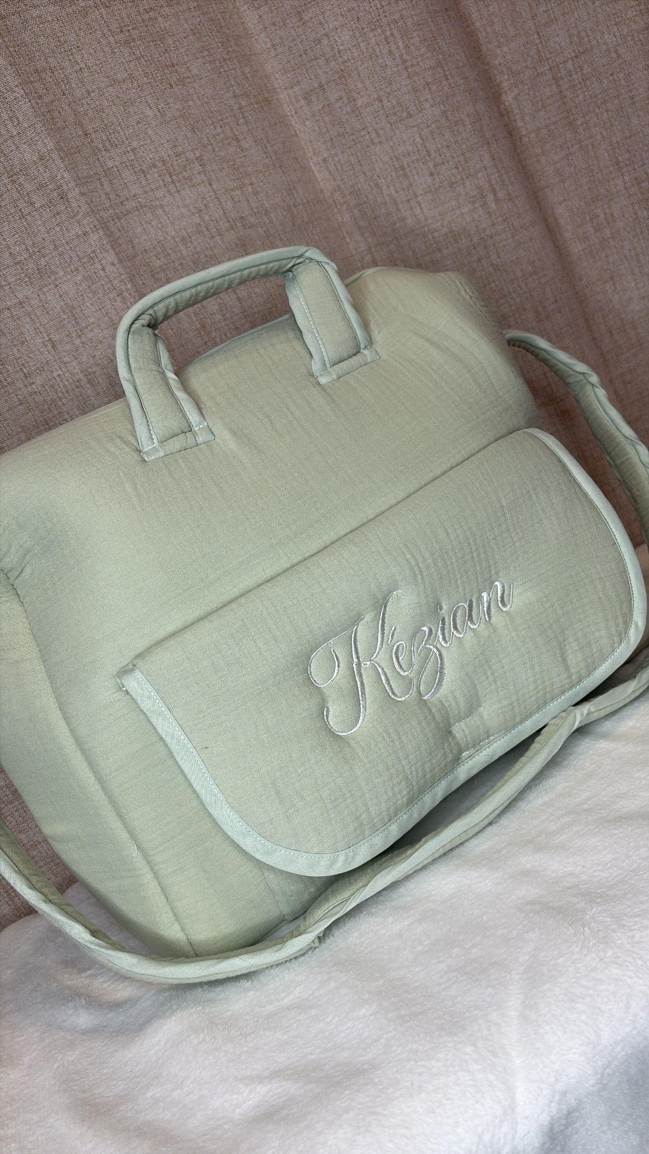 Sac à langer vert