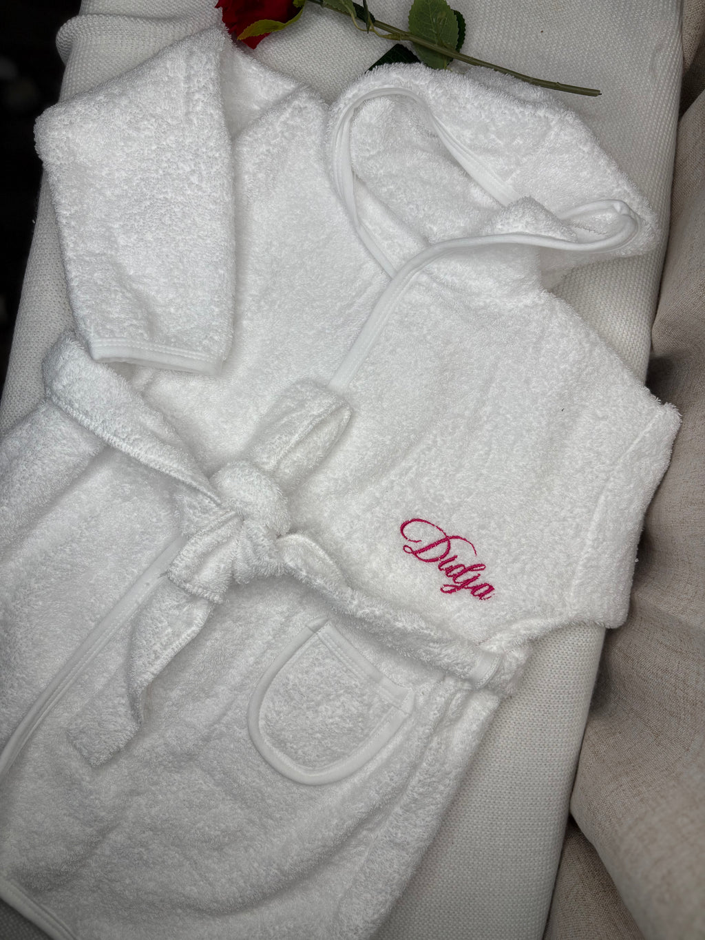 Peignoir de bain brodé (3mois à 12ans)