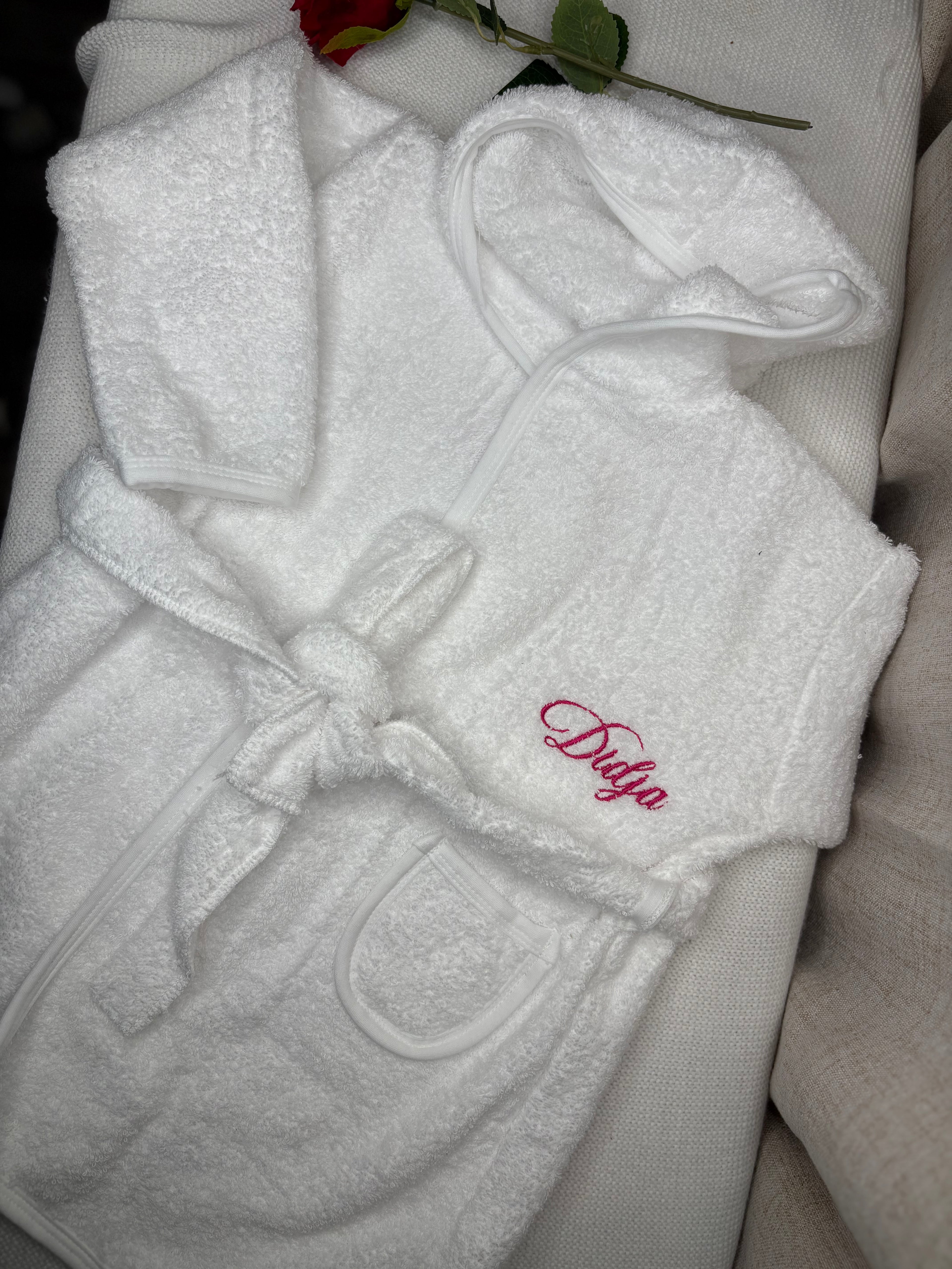 Peignoir de bain brodé (3mois à 12ans)