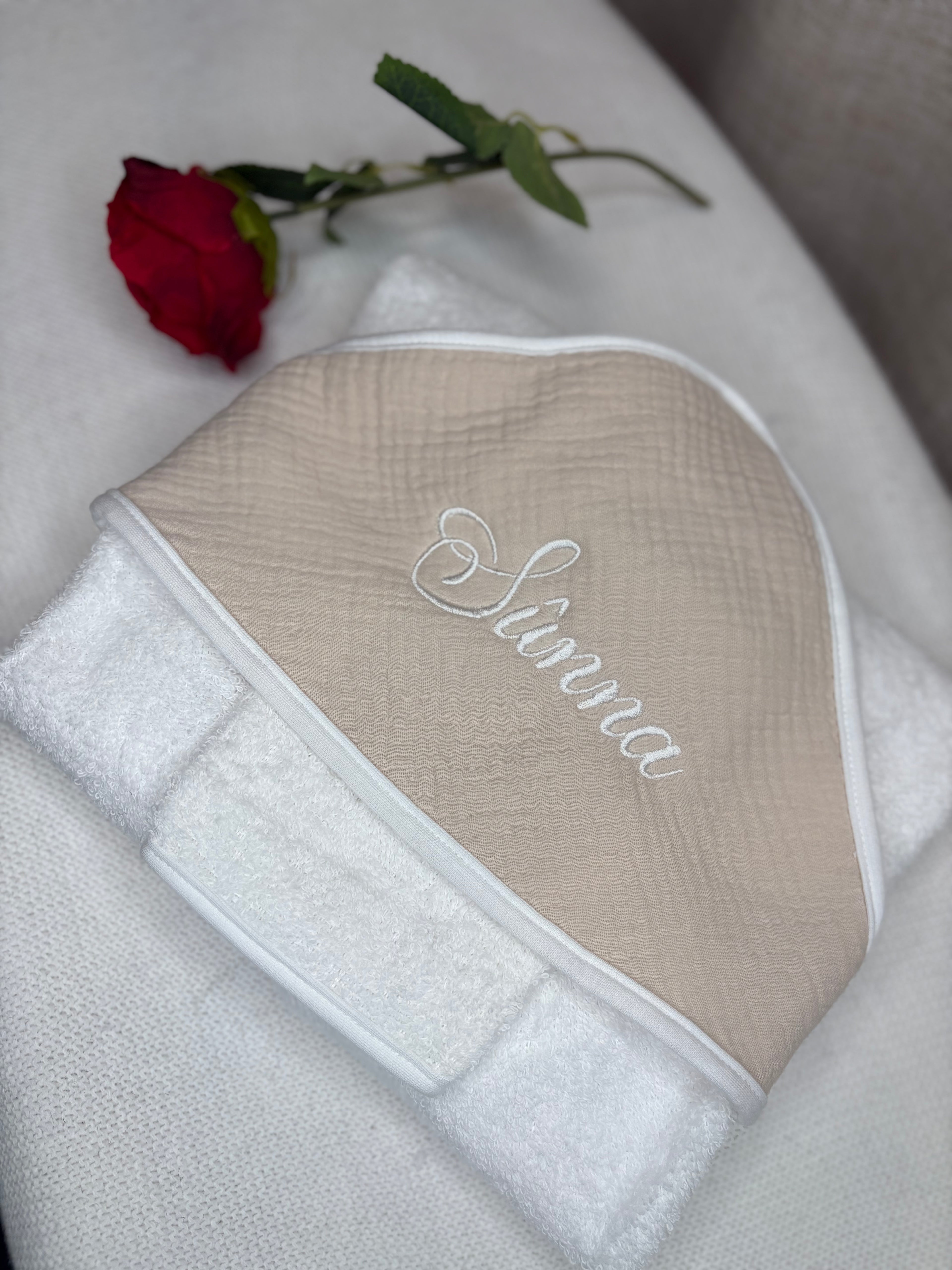 Cape de bain beige