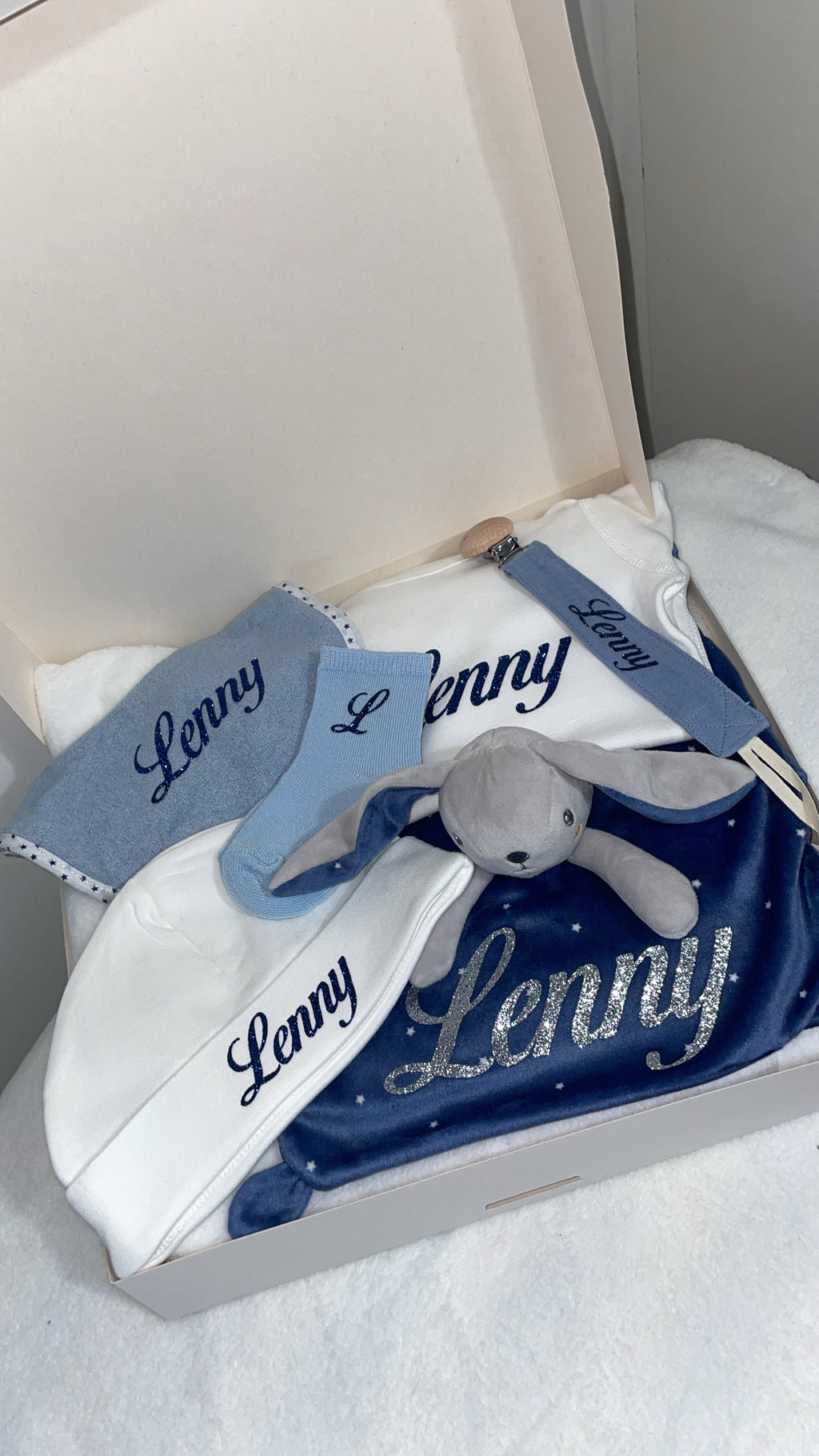 Coffret bébé en flocage