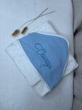 Cape de bain bleu clair