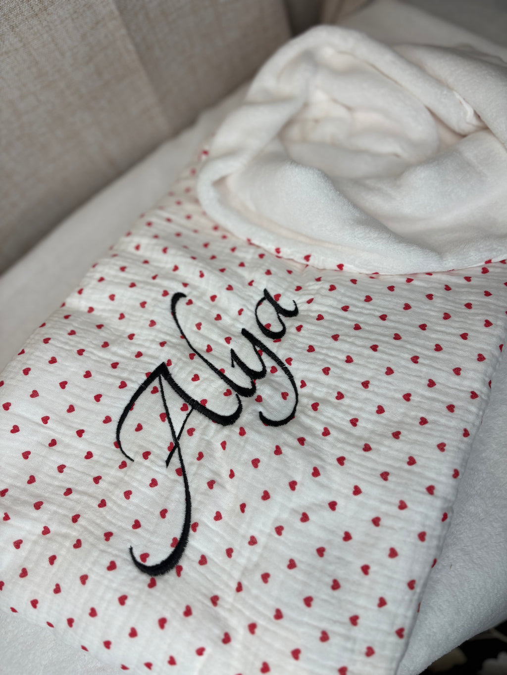 Couverture cœur rouge