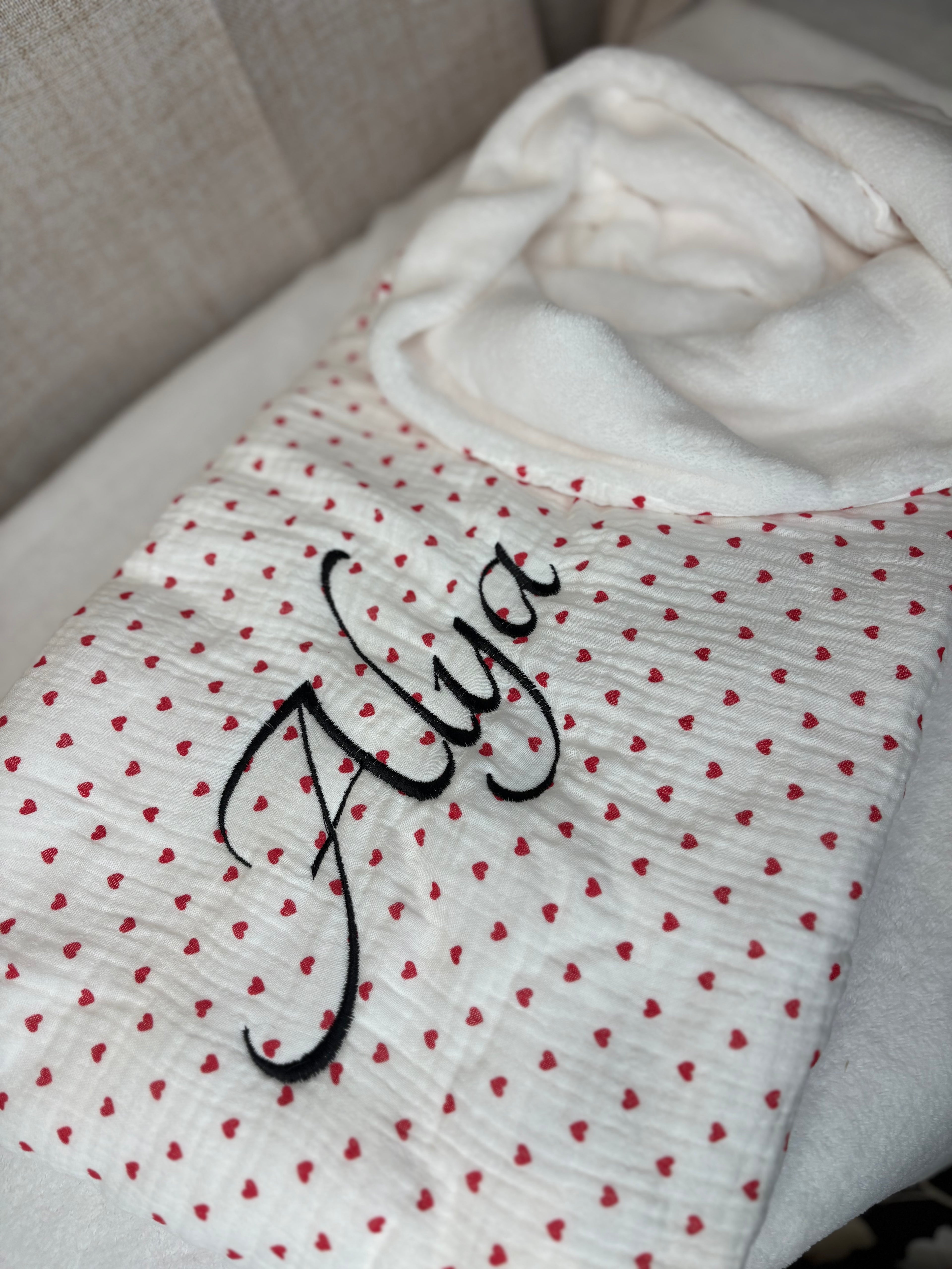 Couverture cœur rouge