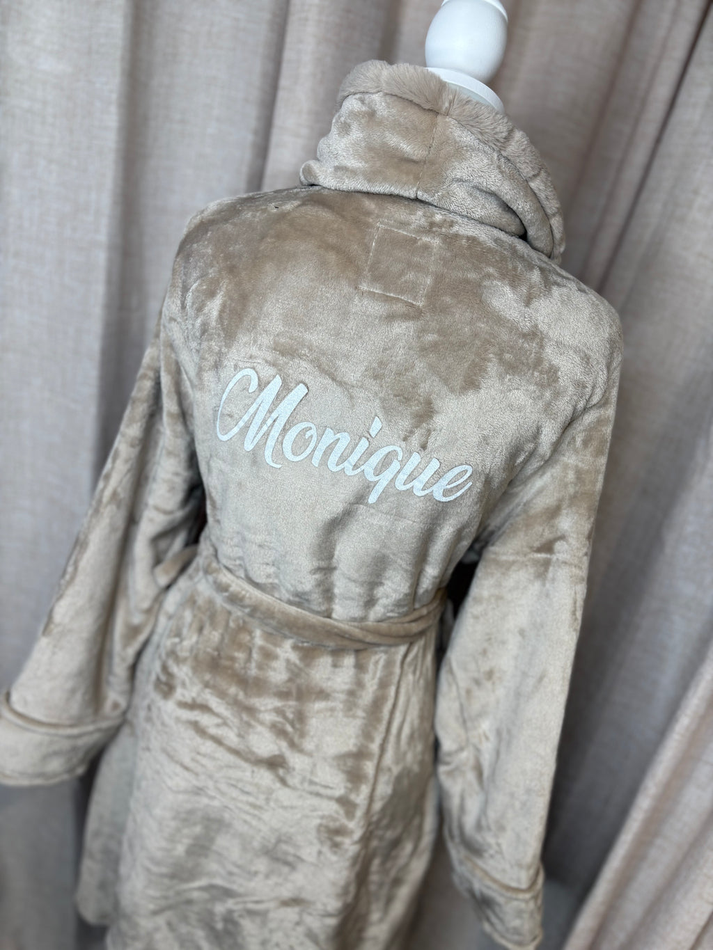 Peignoir polaire beige