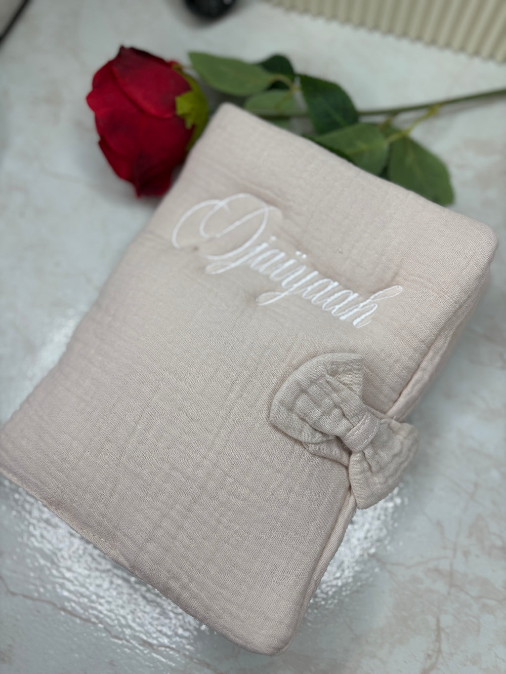 Protège carnet de santé beige