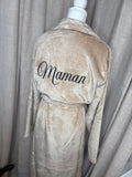 Peignoir polaire beige