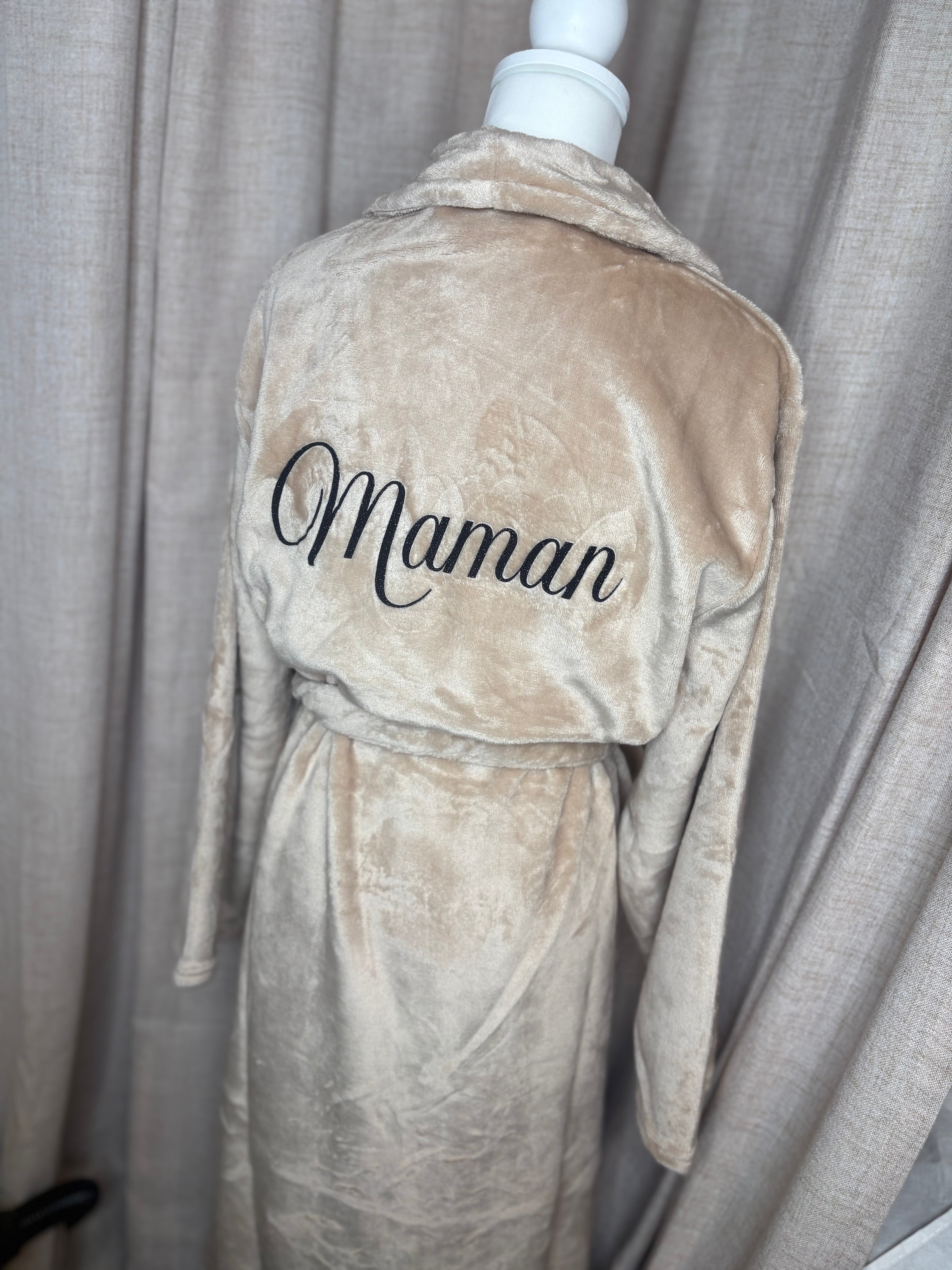 Peignoir polaire beige
