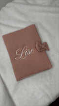Protège carnet vieux rose