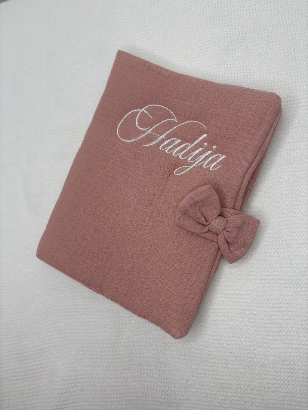 Protège carnet vieux rose