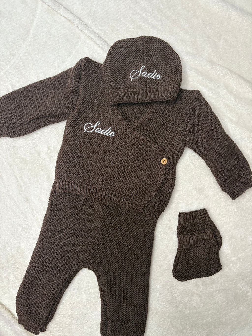 Pyjama en laine marron