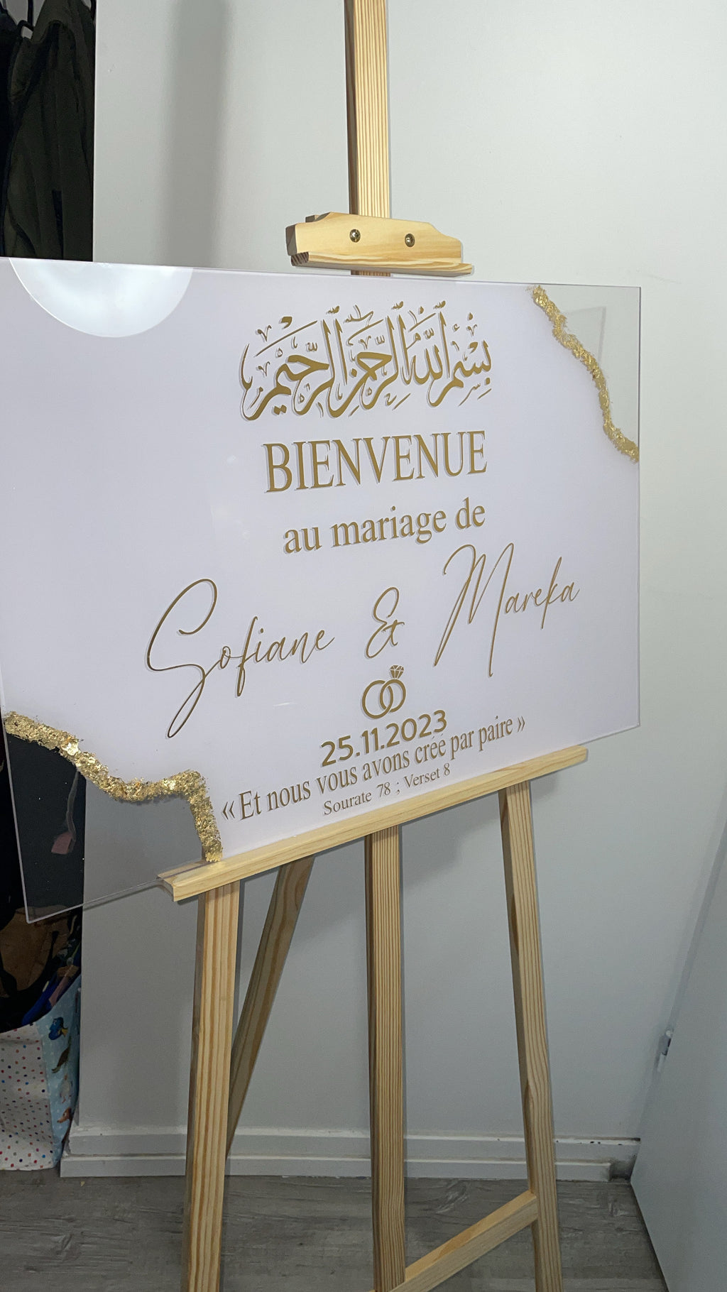 Plexiglass mariage