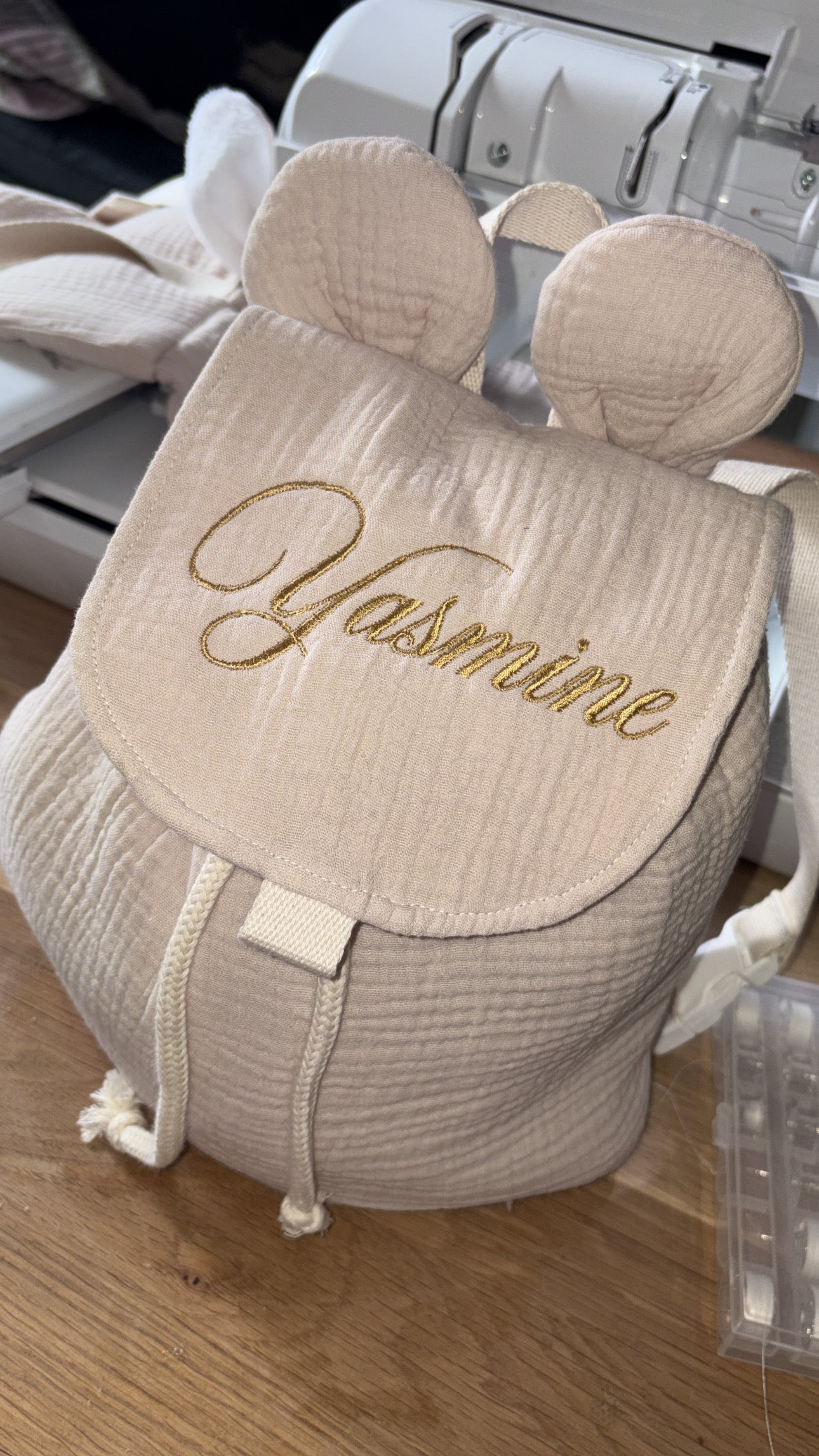 Sac à dos beige