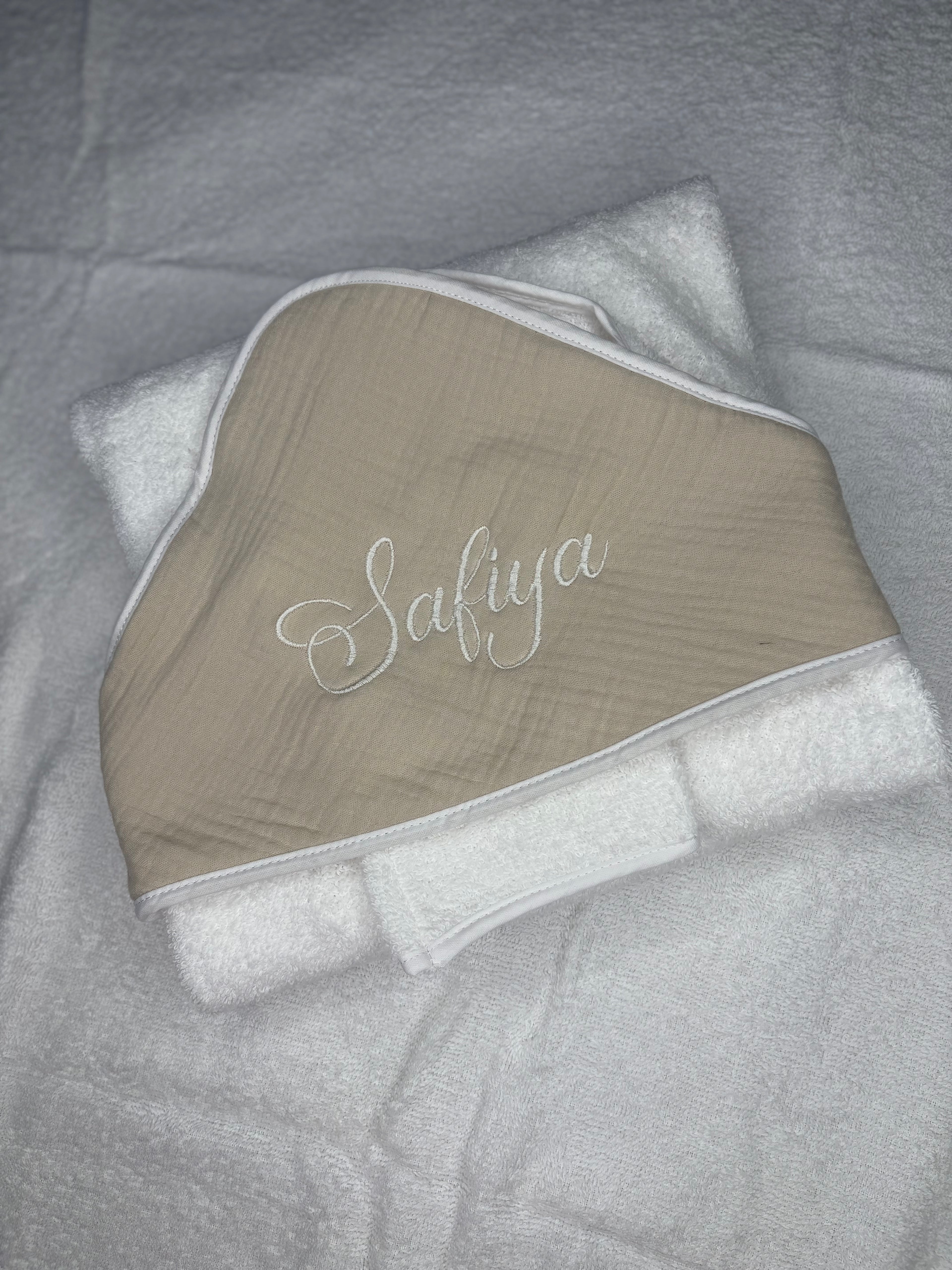 Cape de bain beige