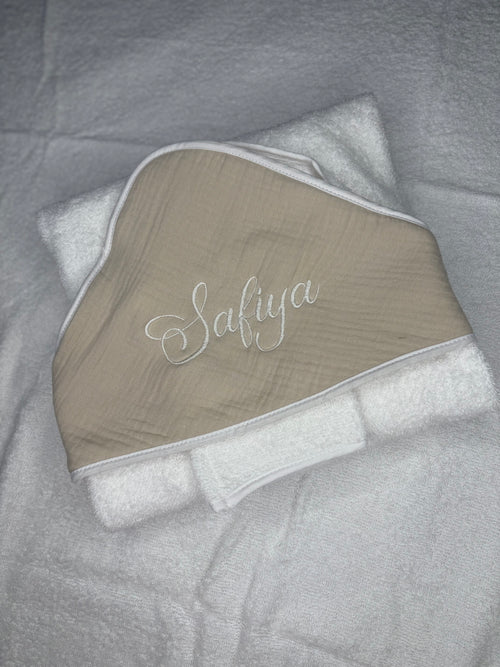 Cape de bain beige