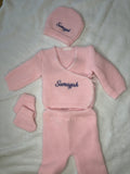 Pyjama en laine rose