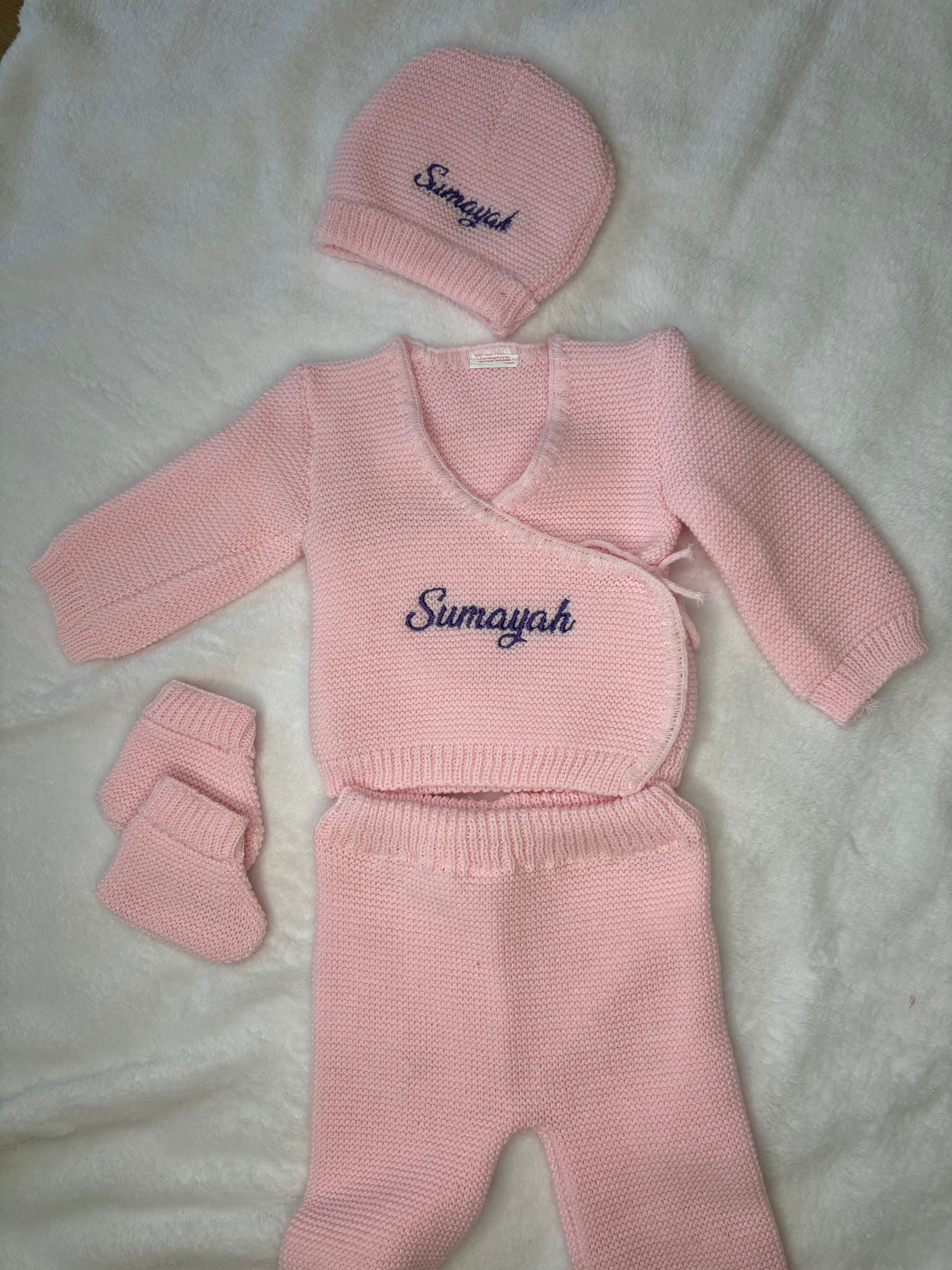 Pyjama en laine rose