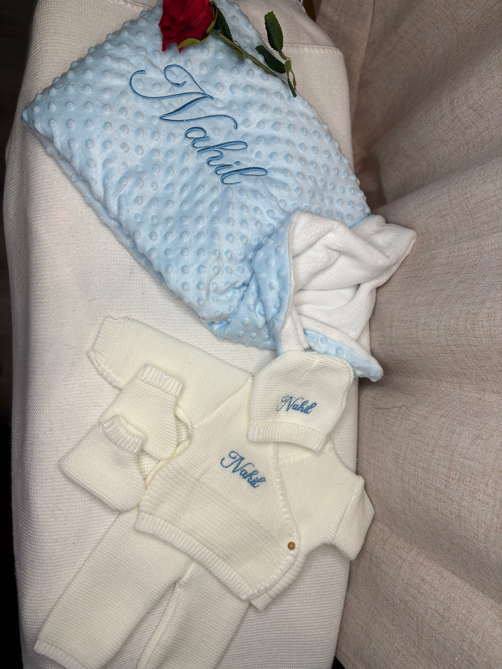 Couverture et ensemble naissance