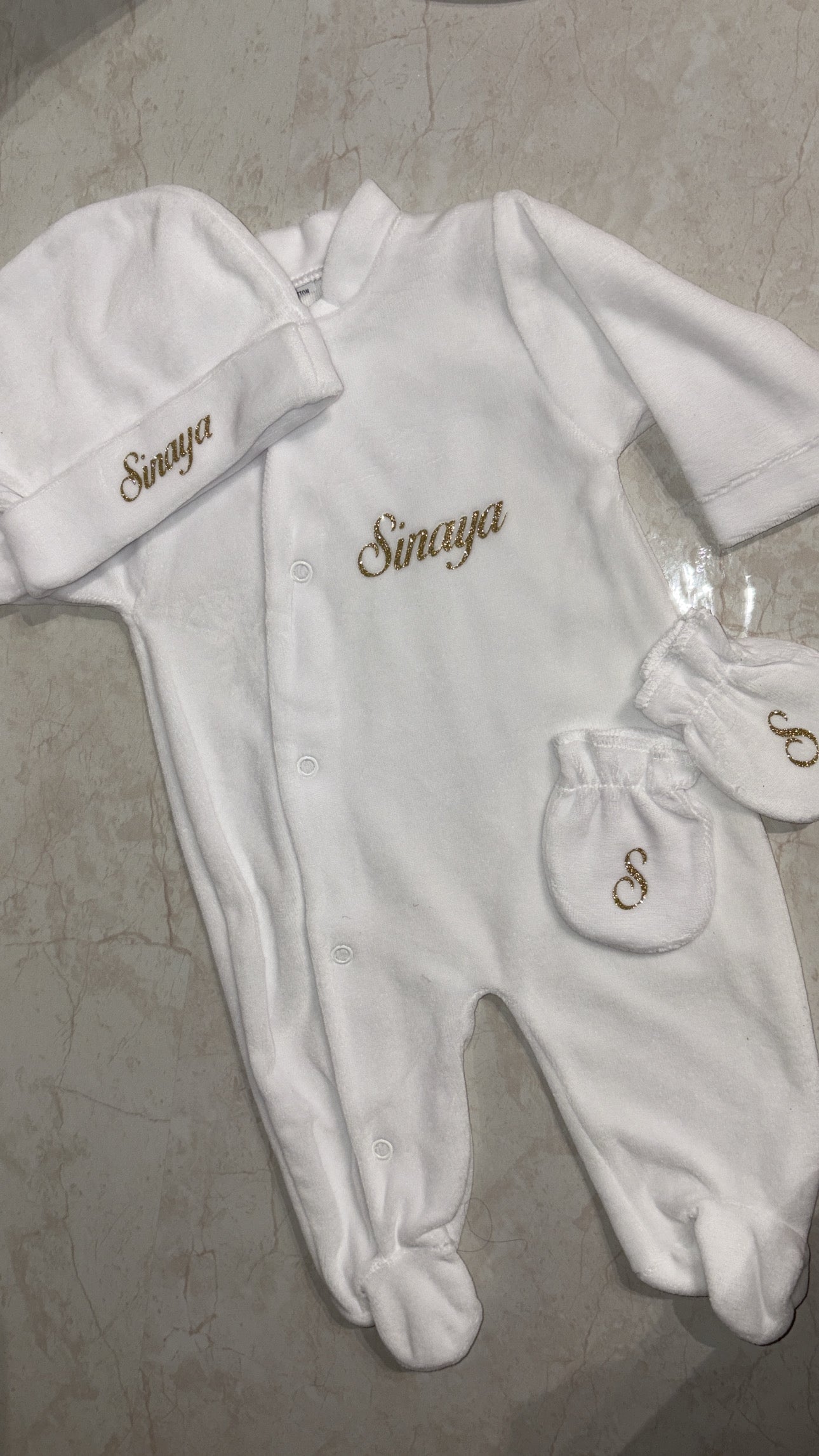 Pyjama velour flocage