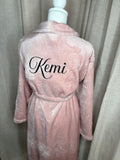 Peignoir polaire rose