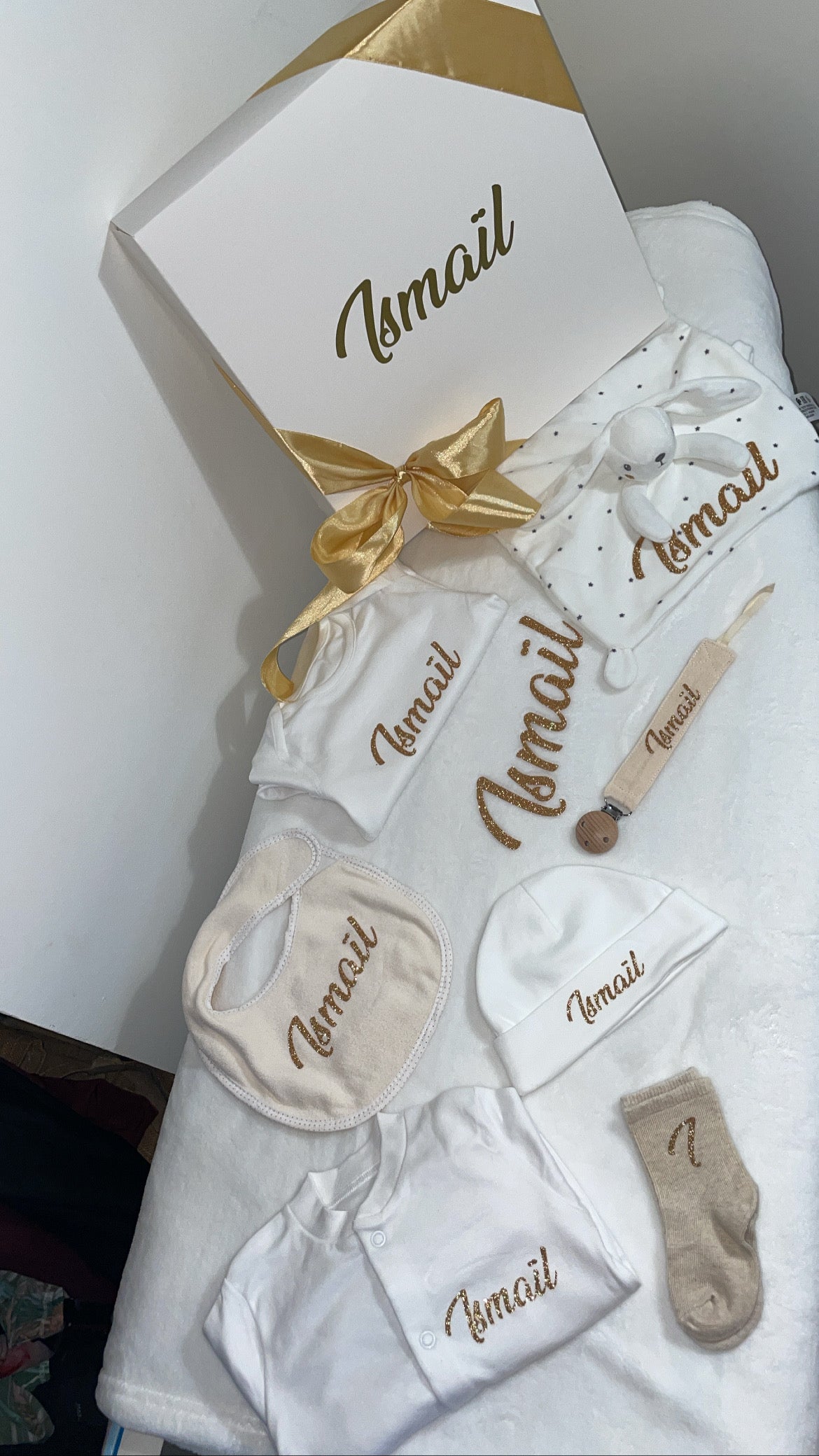 Coffret bébé en flocage