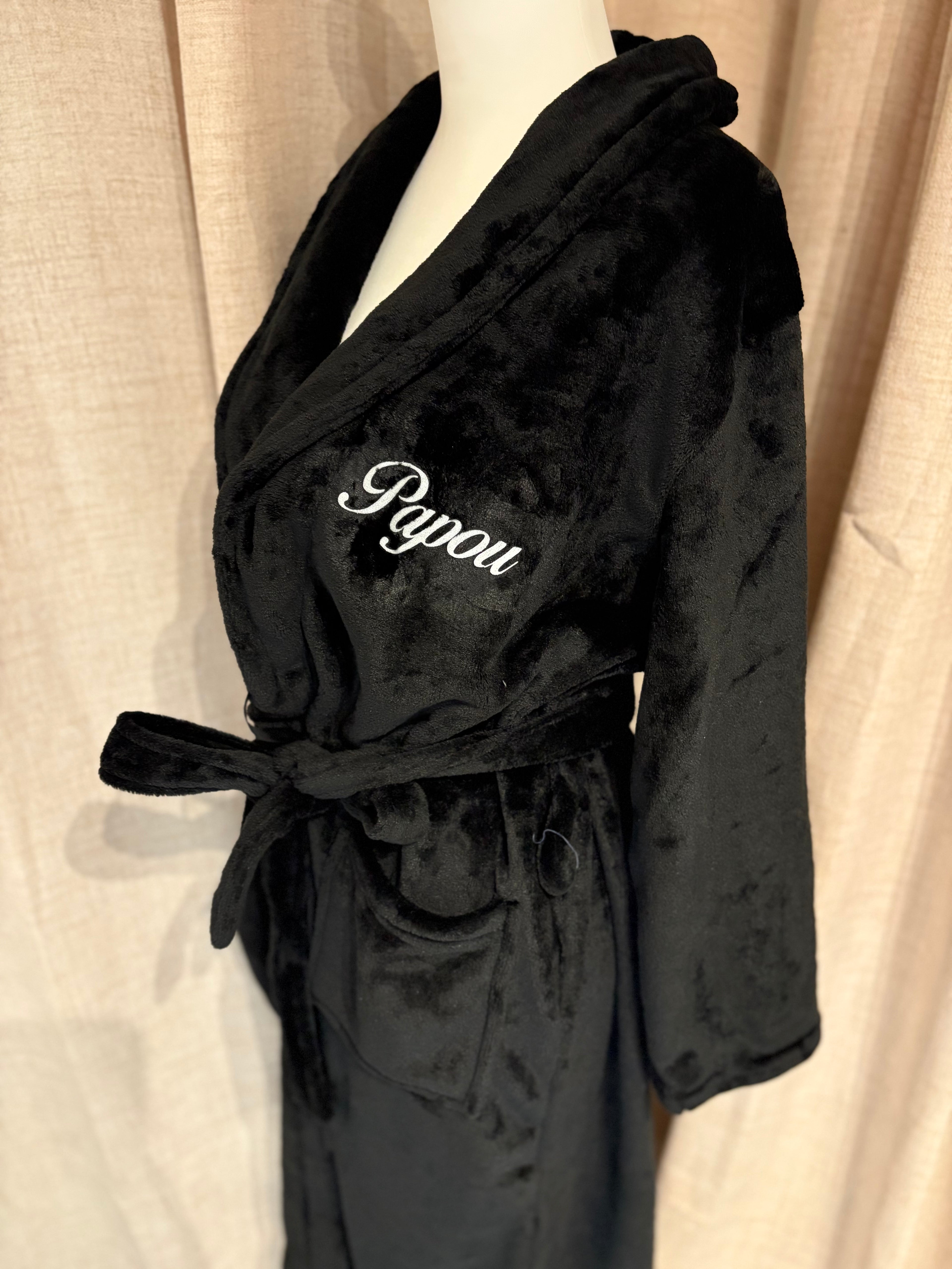 Peignoir polaire noir
