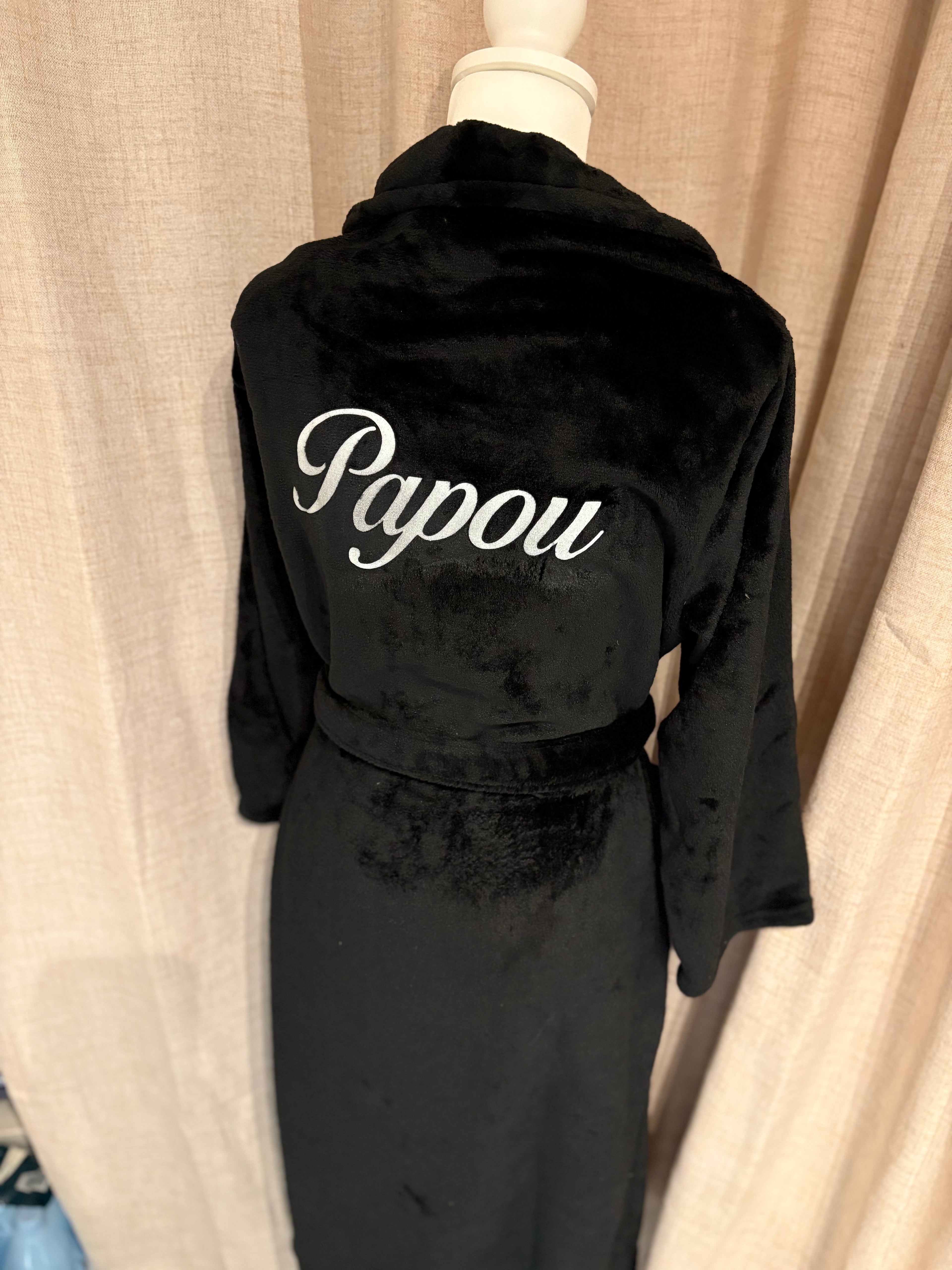 Peignoir polaire noir