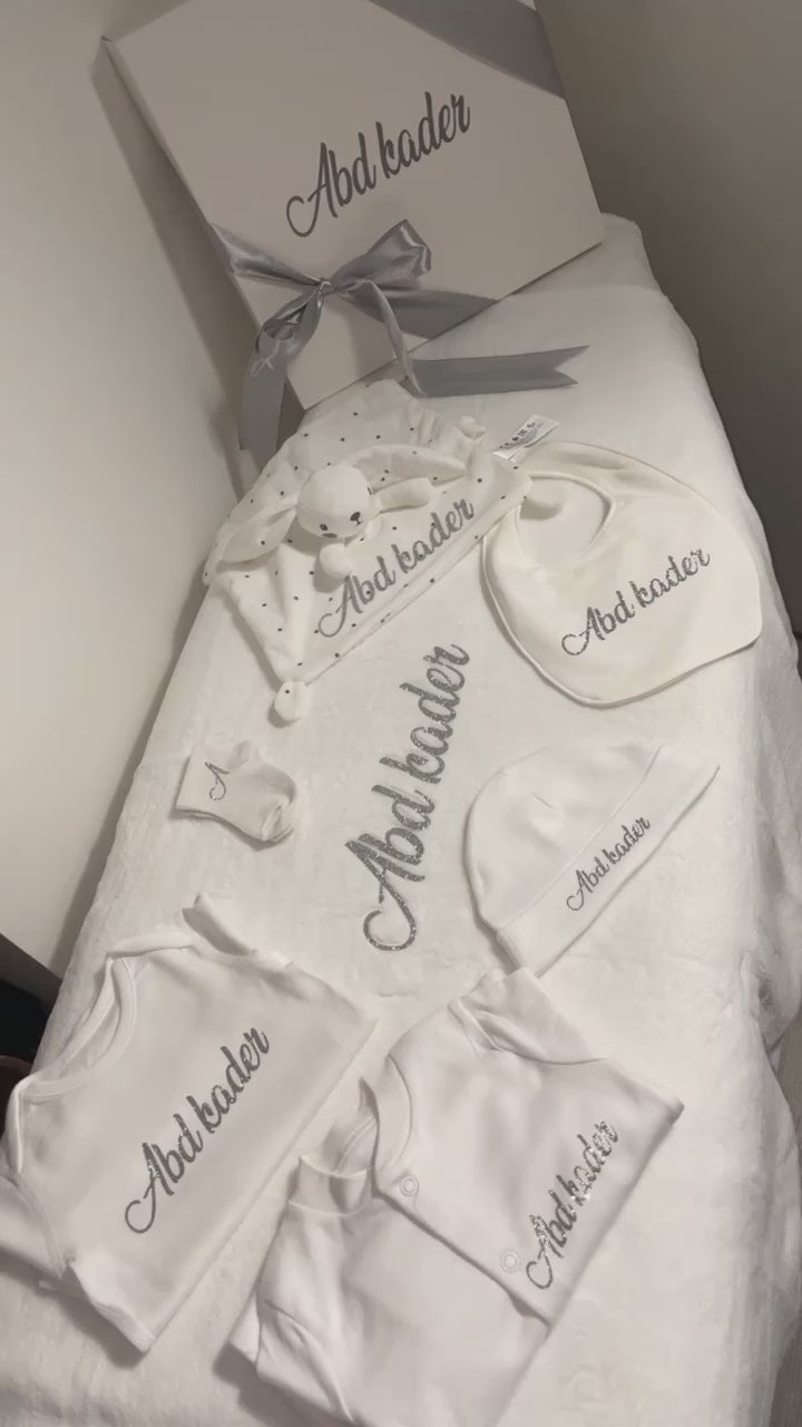 Coffret bébé en flocage