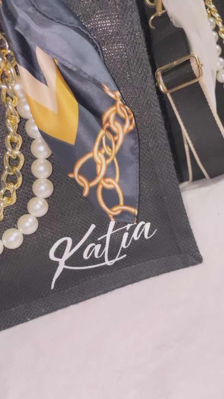 Sac en jute accesoirisé