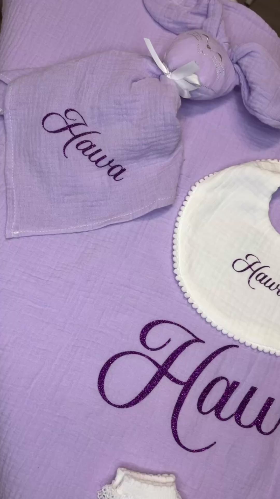 Coffret bébé violet