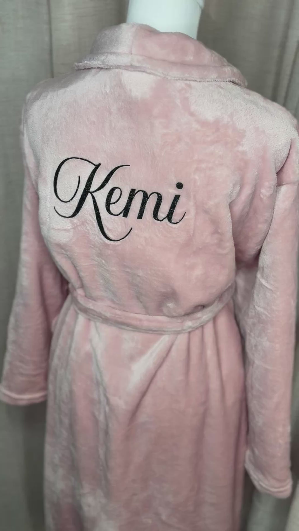 Peignoir polaire rose