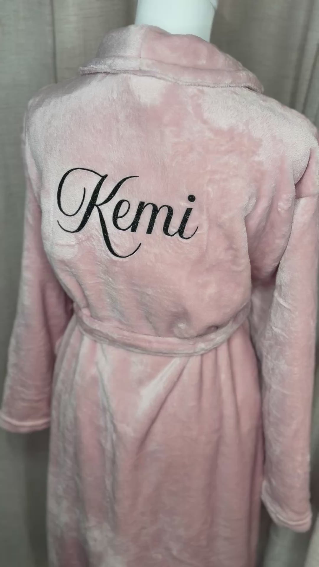 Peignoir polaire rose